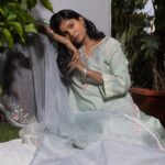 Pastel Pistachio Organza 3Pcs Suit Set