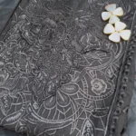 UNSTITCHED SALWAR SUIT 3PCS SET | BLACK